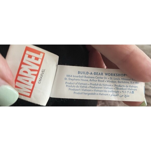 Build A Bear Buddies 8" Marvel Black Widow Bear Mini Plush EUC - Picture 4 of 4